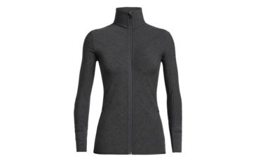 Image of Icebreaker Descender Long Sleeve Zip - Womens, Jet HTHR, Small, 103900002S