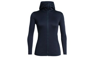 Image of Icebreaker Elemental Long Sleeve Zip Hood - Womens, Midnight Navy, Small, 105068401S
