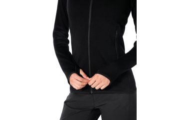 Image of Icebreaker Elemental Long Sleeve Zip - Womens, Black, Small, 104895001S