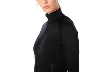 Image of Icebreaker Elemental Long Sleeve Zip - Womens, Black, Small, 104895001S