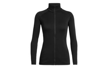 Image of Icebreaker Elemental Long Sleeve Zip - Womens, Black, Small, 104895001S