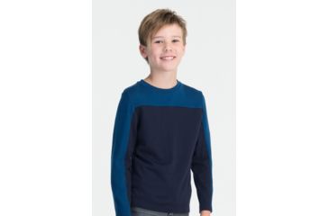 Image of Icebreaker Fervor Long Sleeve Crew - Boy's-Admiral/Largo-2