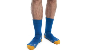 Image of Icebreaker Hike+ Heavy Crew Socks - Men's, Lazurite/Snow/Solar, Extra Large, IB105104847XL