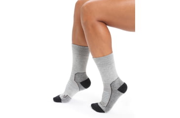 Image of Icebreaker Hike+ Heavy Crew Socks - Womens, Blizzard Heather, Medium, IB105100017M