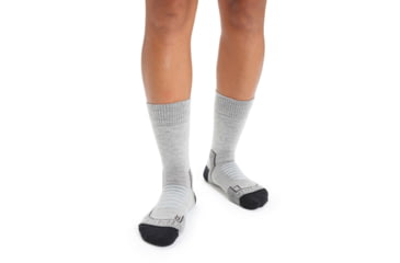 Image of Icebreaker Hike+ Heavy Crew Socks - Womens, Blizzard Heather, Medium, IB105100017M
