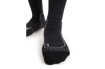 Image of Icebreaker Hike+ Heavy Crew Socks - Womens, Jet Heather, Small, IB105100002S
