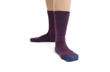 Image of Icebreaker Hike+ Heavy Crew Socks - Womens, Nightshade/Elpink/Rylnav, Small, IB105100969S