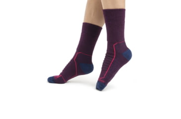 Image of Icebreaker Hike+ Heavy Crew Socks - Womens, Nightshade/Elpink/Rylnav, Small, IB105100969S