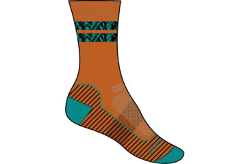 Image of Icebreaker Hike+ Light Crew Natural Summit Socks - Women's, Earth/Flux Green/Black, Medium, IB0A56GO978M