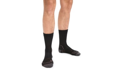 Image of Icebreaker Hike+ Light Crew Socks - Mens, Black/Mink/Monsoon, Medium, IB105103285M