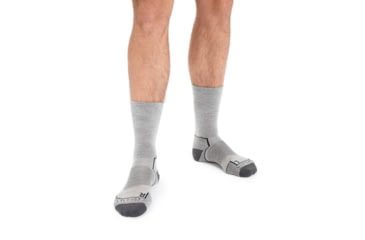 Image of Icebreaker Hike+ Light Crew Socks - Mens, Blizzard Heather, Medium, IB105103017M