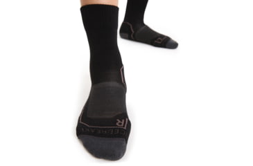 Image of Icebreaker Hike+ Light Crew Socks - Women's, Black/Monsoon/Mink, Small, IB105099272S