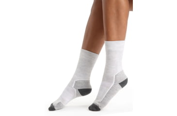 Image of Icebreaker Hike+ Light Crew Socks - Womens, Blizzard Heather, Large, IB105099017L