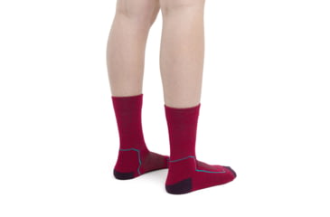 Image of Icebreaker Hike+ Light Crew Socks - Womens, Electpnk/Nghtshad/Flxgren, Medium, IB105099975M