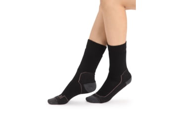 Image of Icebreaker Hike+ Light Medium Crew Socks - Womens, Black/Monsoon/Mink, Small, IB105097272S