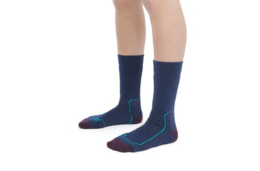 Image of Icebreaker Hike+ Light Medium Crew Socks - Womens, Rylnavy/Nghtshad/Flxgreen, Medium, IB105097971M