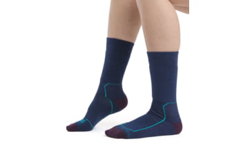 Image of Icebreaker Hike+ Light Medium Crew Socks - Women's, Rylnavy/Nghtshad/Flxgreen, Medium, IB105097971M