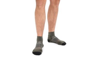 Image of Icebreaker Hike+ Light Mini Socks - Men's, Loden/Black/Gritstone Heather, Extra Large, IB105102282XL
