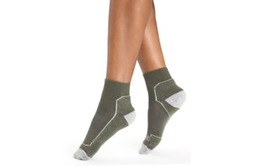 Image of Icebreaker Hike+ Light Mini Socks - Women's, Loden/Blizzard Heather/Snow, Medium, IB105098371M