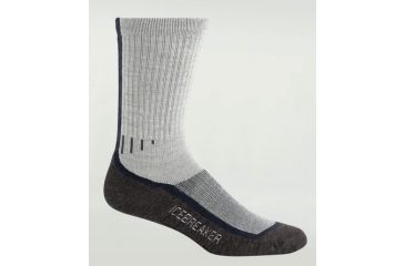 Image of Icebreaker Hike Lite Crew Sock Clearance - Women's-2 PAIR Silver/Oil/Brazil-Medium