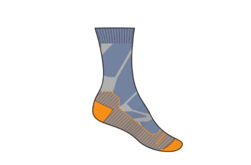 Image of Icebreaker Hike+ Medium Crew Fractured Landscapes Socks - Women's, Ether/Kyanite/Solar, Small, IB0A56GN972S