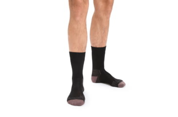 Image of Icebreaker Hike+ Medium Crew Socks - Men's, Black/Mink/Monsoon, Large, IB105101285L