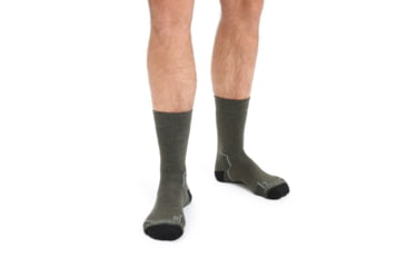 Image of Icebreaker Hike+ Medium Crew Socks - Men's, Loden/Black/Gritstone Heather, Medium, IB105101282M