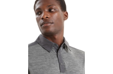 Image of Icebreaker Hike Short Sleeve Top - Mens, Monsoon/Gritstone Heather/Cb, Extra Small, IB0A56OK789XS