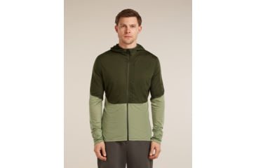 Image of Icebreaker Merino Blend 200 RealFleece Descender Long Sleeve Zip Hoodie - Mens