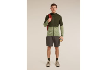 Image of Icebreaker Merino Blend 200 RealFleece Descender Long Sleeve Zip Hoodie - Mens