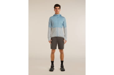 Image of Icebreaker Merino Blend 200 RealFleece Descender Long Sleeve Zip Hoodie - Mens