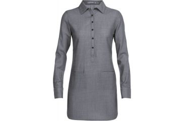 Image of Icebreaker Kala Dress - Women's-Fathom Heather/Jet Heather-Small