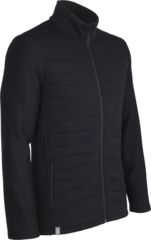 Image of Icebreaker Legend Long Sleeve Zip Jacket - Men's-Black-Medium