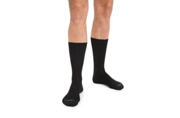Image of Icebreaker Lifestyle Fine Gauge Crew Socks - Mens, Black, Small, IB105116001SM