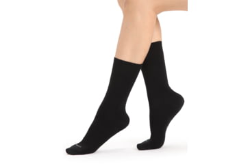 Image of Icebreaker Lifestyle Fine Gauge Crew Socks - Womens, Black, Small, IB105253001SM