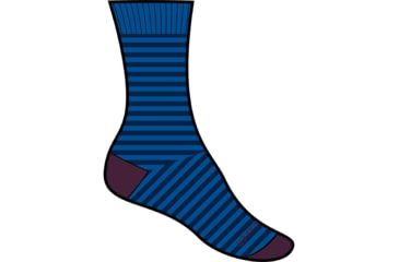 Image of Icebreaker Lifestyle Fine Gauge Crew Stripe Socks - Mens, Lazurite/Nights/Royalna/S, Large/Extra Large, IB0A56KF959LXL