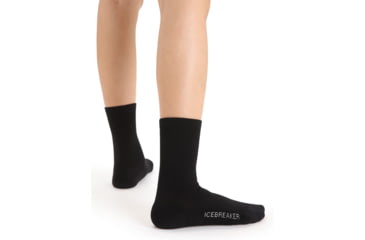 Image of Icebreaker Lifestyle Light Crew Socks - Womens, Black, Large, IBIBN313001L