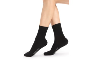 Image of Icebreaker Lifestyle Light Crew Socks - Womens, Black, Large, IBIBN313001L