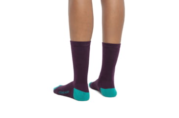Image of Icebreaker Lifestyle Light Crew Socks - Women's, Nightshade/Flux Green, Medium, IBIBN313915M