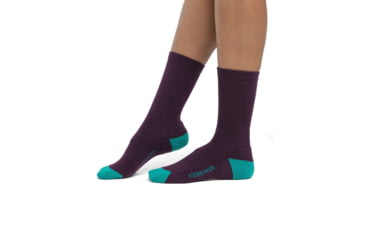 Image of Icebreaker Lifestyle Light Crew Socks - Womens, Nightshade/Flux Green, Medium, IBIBN313915M