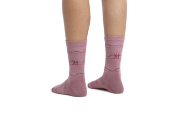 Image of Icebreaker Lifestyle Ultralight Crew Ski Backcountry Socks - Women's, Crystal/Ngtshd/Temp/Elpnk, Small, IB105306985S