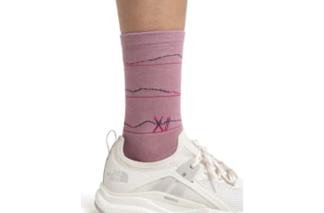 Image of Icebreaker Lifestyle Ultralight Crew Ski Backcountry Socks - Womens, Crystal/Ngtshd/Temp/Elpnk, Small, IB105306985S