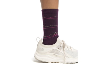 Image of Icebreaker Lifestyle Ultralight Crew Ski Backcountry Socks - Women's, Nghtshade/Loden/Snow/Temp, Large, IB105306984L