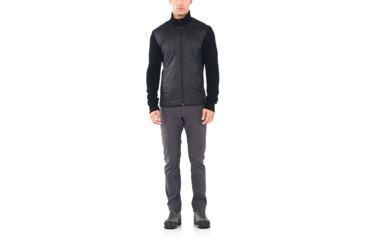 Image of Icebreaker Lumista Hybrid Sweater Jacket - Mens, Black, Large, 104870001L