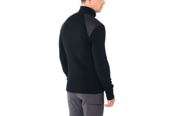 Image of Icebreaker Lumista Hybrid Sweater Jacket - Mens, Black, Large, 104870001L