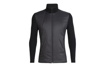 Image of Icebreaker Lumista Hybrid Sweater Jacket - Mens, Black, Large, 104870001L