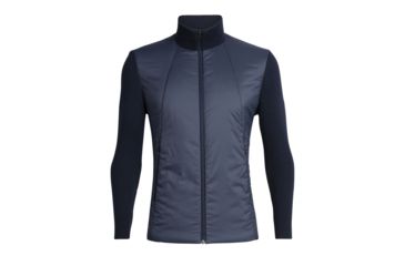 Image of Icebreaker Lumista Hybrid Sweater Jacket - Mens, Midnight Navy, Large, 104870401L