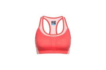 Image of Icebreaker Meld Zone Sport Bra, Poppy Red/Sorbet, S, 104075601S