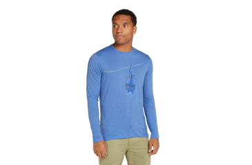 Image of Icebreaker Men Merino 150 Tech Lite LS Tee Bear Lift, Baja, XL, IB0A573Y01DXL