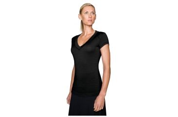 Image of Icebreaker Meridian Short Sleeve - Women's-Black-Large